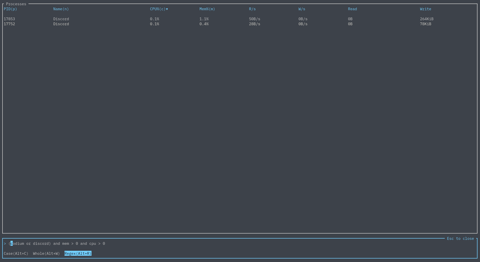 using cpu filter