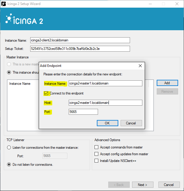 Icinga 2 Windows Setup