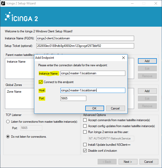 Icinga 2 Windows Setup