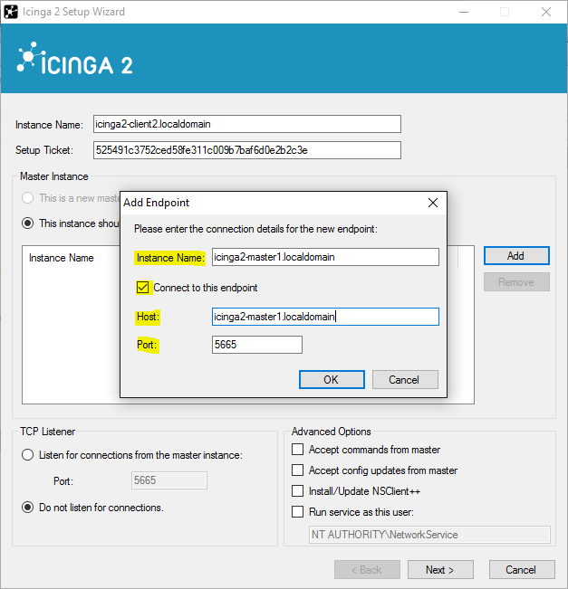 Icinga 2 Windows Setup