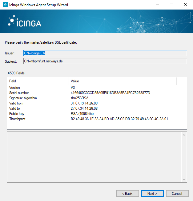 Icinga 2 Windows Setup