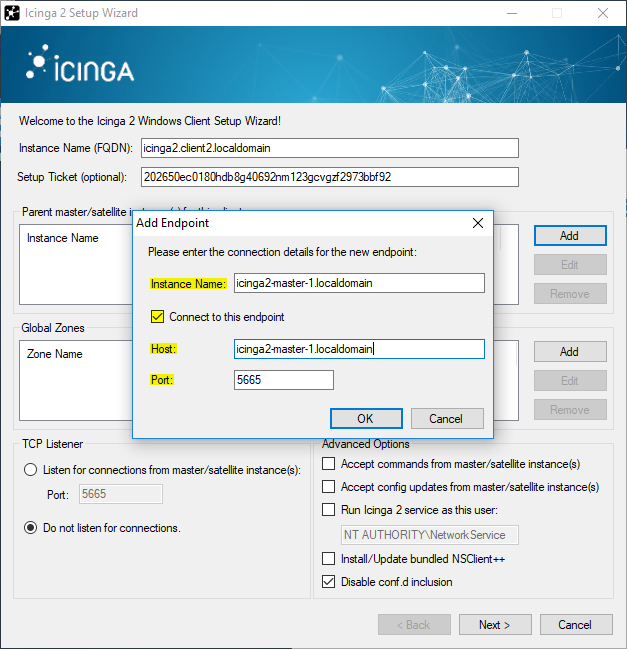 Icinga 2 Windows Setup