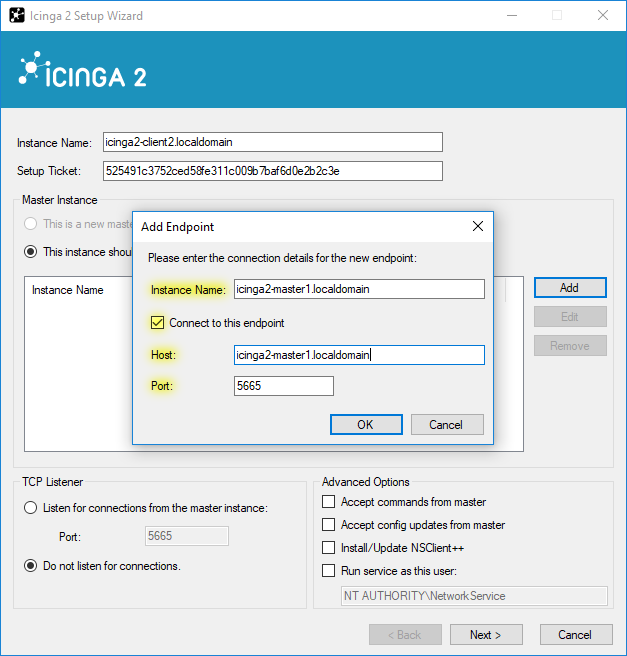 Icinga 2 Windows Setup