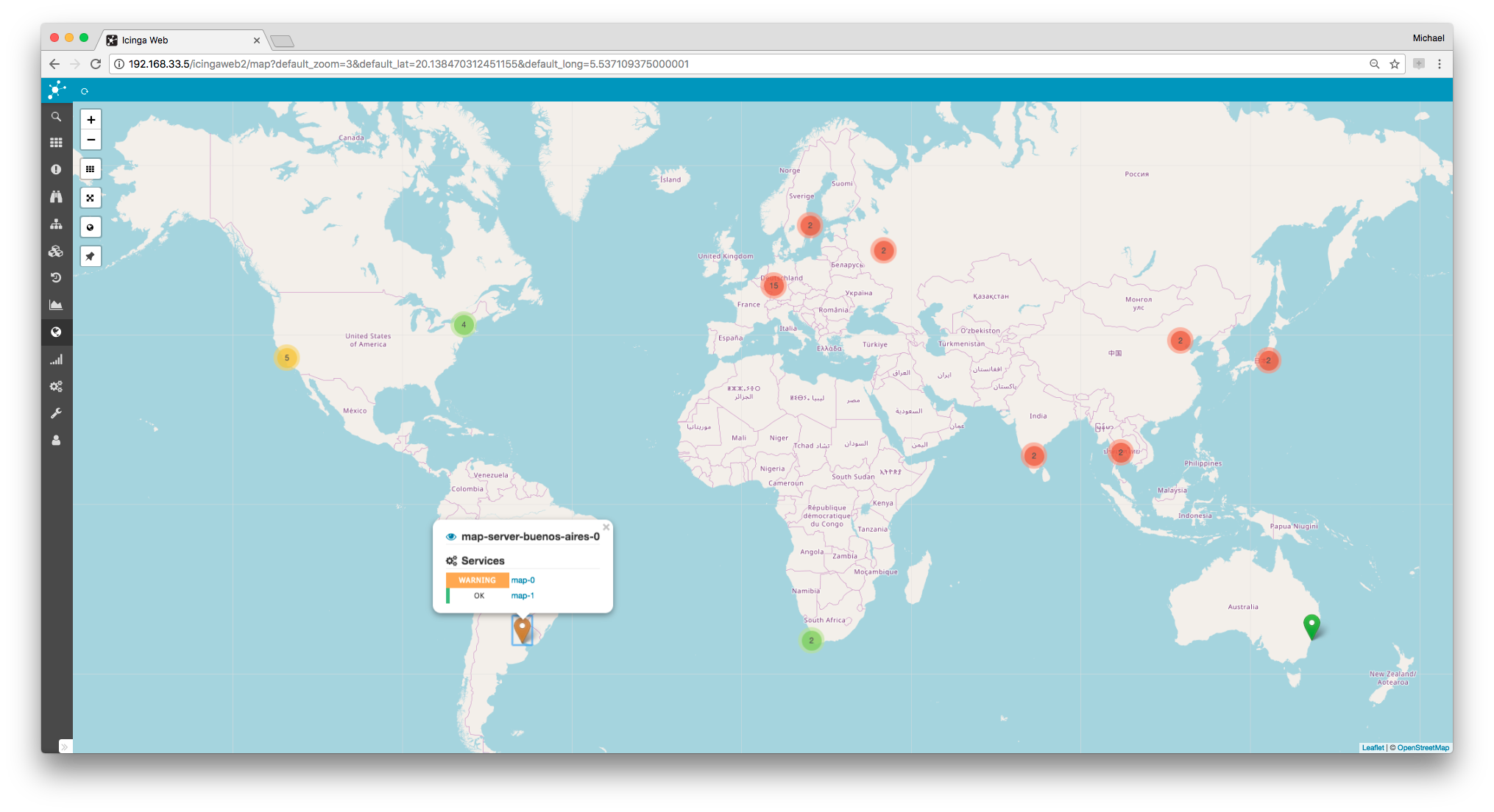 Icinga Web 2 Maps