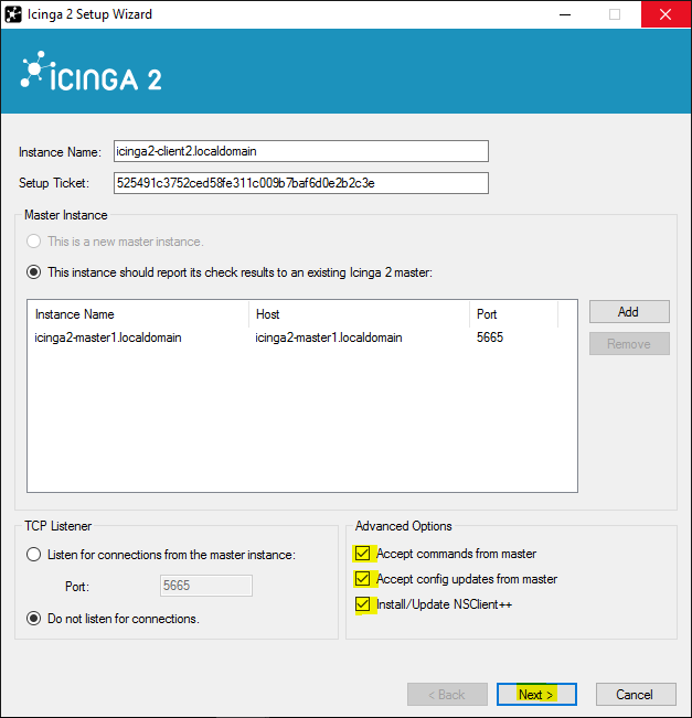 Icinga 2 Windows Setup