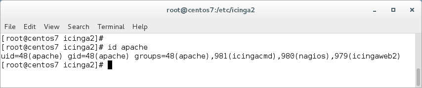 id command on CentOS 7