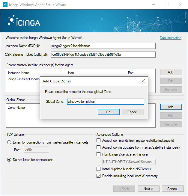 Icinga 2 Windows Setup