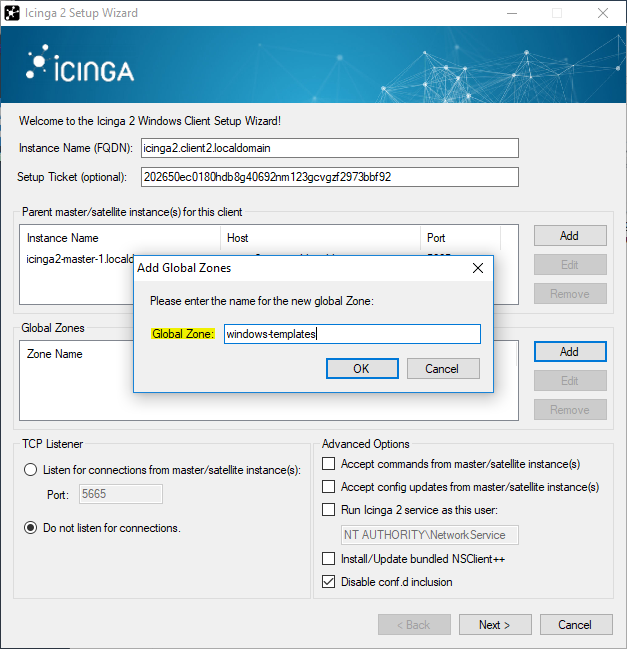 Icinga 2 Windows Setup