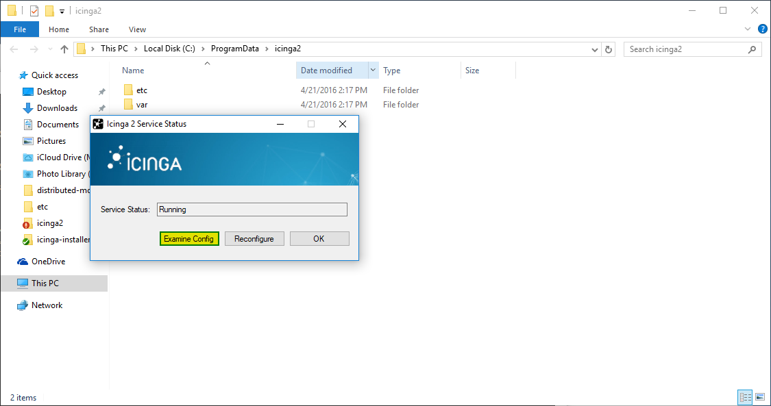 Icinga 2 Windows Setup